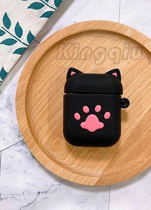 Захисний силіконовий чохол з карабіном для airpods 1/2 та tws "black claw"