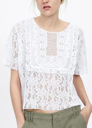 Блуза ажурная zara