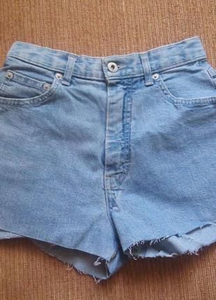 Короткі джинсові шорти на високій посадці marks&spencer