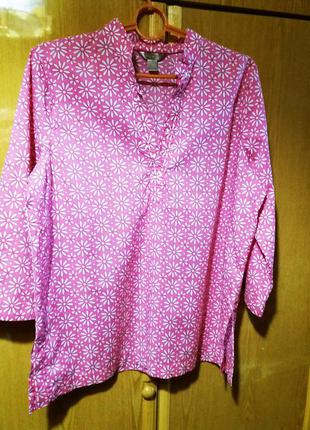 Кофта женская рубашка блуза розовая 48 размер white stag3 фото