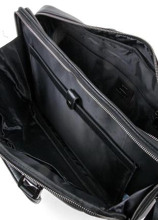 Деловая мужская сумка-портфель с ручками  br.ton be черного цвета, сумка мужчине на каждый день4 фото