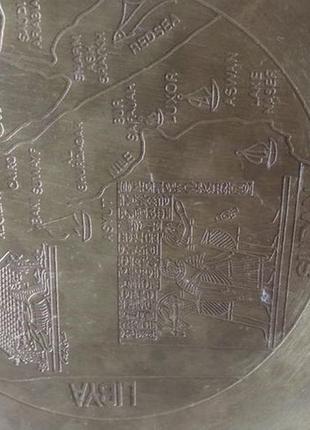 Картина чеканка тарелка с переливом, 30 см египет, тр богини5 фото