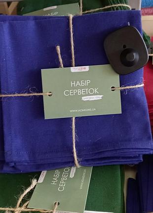 Набір серветок столові святкові 6 шт. 30х30см для сервірування столу святкові серветки для столу новорічні