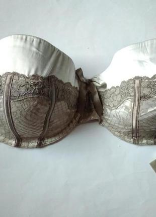 80f 36f/75f роскошный сексуальный атласный бюстгальтер балконет без бретель для...