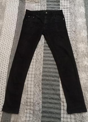 Мужские чёрные джинсы g - 72 denim