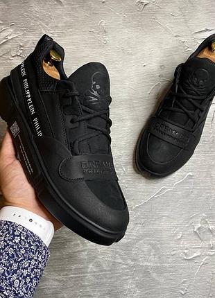 Кроссовки  philipp plein , 40-45 размер, натуральная кожа,  новинка