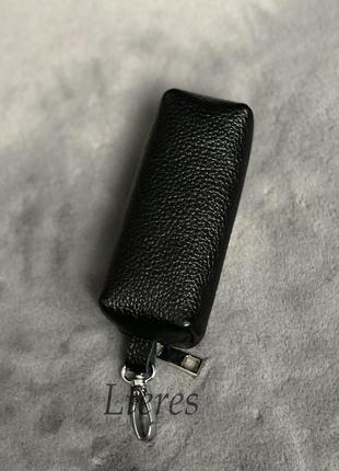 Шкіряна чорна ключниця, кольори в асортименті4 фото