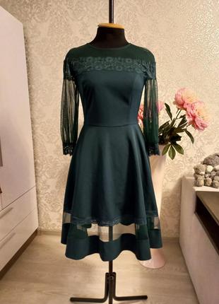 Суня смарагдова сукня оригінальна сукня