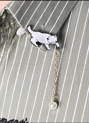 Брошка прикраса пін брошь пин украшение котик котенок значок кіт