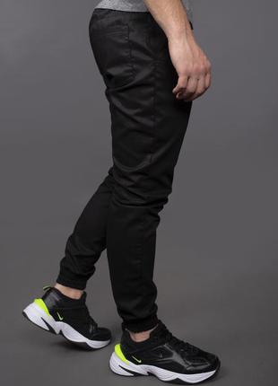 Штани джоггери, чоловічі штани, базові брюки чорні3 фото
