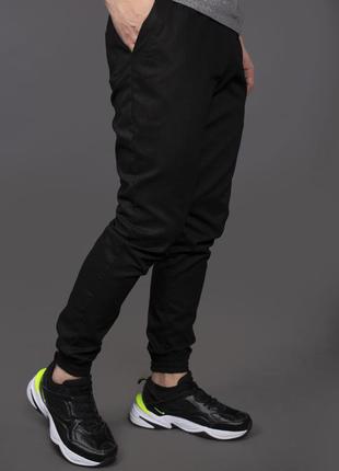 Штани джоггери, чоловічі штани, базові брюки чорні4 фото