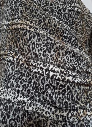 Итальянское платье миди в звериный принт james lakeland(размер 12-14)7 фото