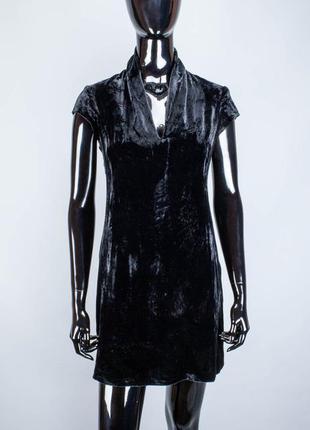 Фирменное велюровое платье armani jeans.вечернее платье с шелковой подкладкой1 фото