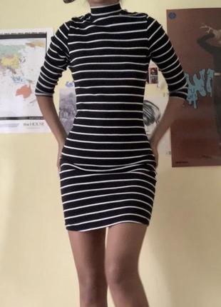 Платье в полоску хлопок