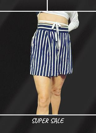 Шорти спідниця смугасті вільні