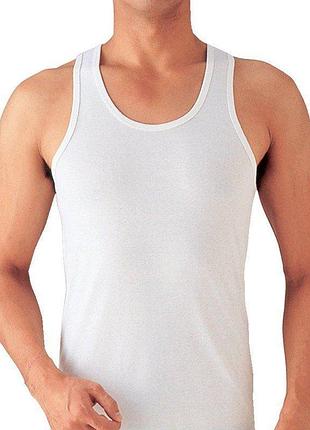 Мужская майка белая, хлопок 100%