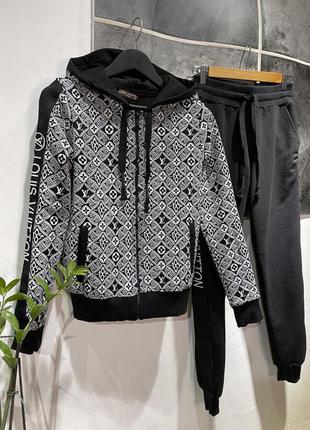 Жіночий прогулянковий спортивний костюм в стилі louis vuitton луї віттон