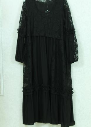 Кружевное длинное платье турция