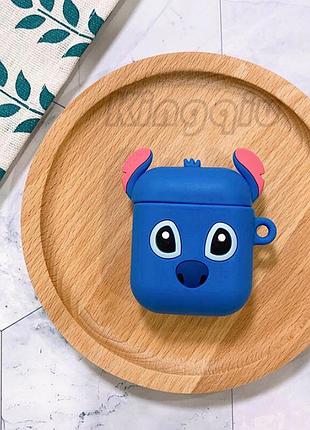 Захисний силіконовий чохол з карабіном для airpods 1 / 2 і tws "stitch". захисний силіконовий чохол airpods