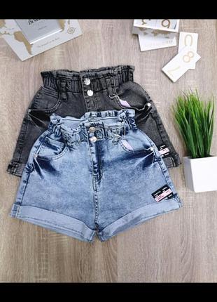 Стильні джинсові шорти для дівчинки2 фото