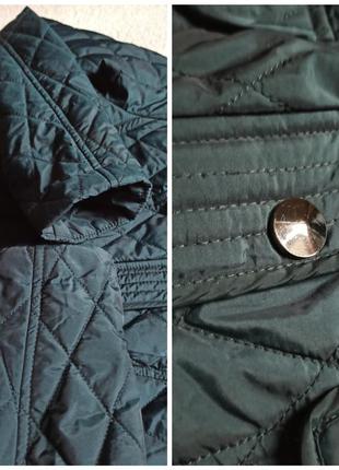 Стёганая куртка цвета морской волны, размер с-м.6 фото