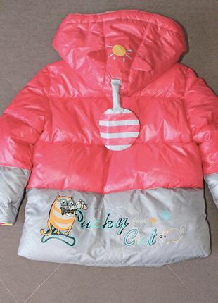 Детская теплая куртка для маленькой девочки3 фото