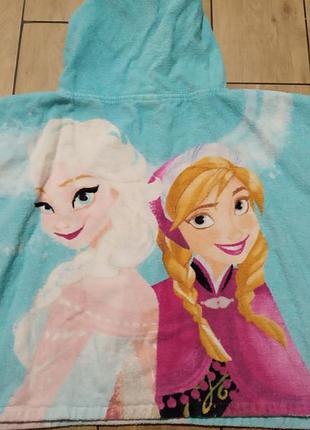Полотенце пончо детское disney ельза