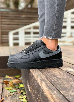 Nike air force 1 black mens sale sales