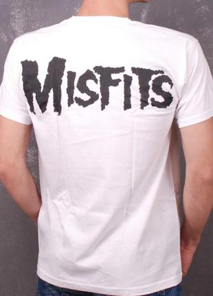Футболка misfits logo белая6 фото