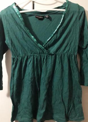 Кофта блузка летняя топ паетка с рукавом на запах акция разграждений скидки