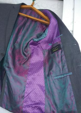 Супер стильный пиджак р.46-48"ted baker"лондон,70%шерсть,30%полиэстер.2 фото