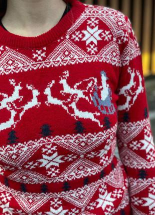 Новогодний свитер с оленями7 фото