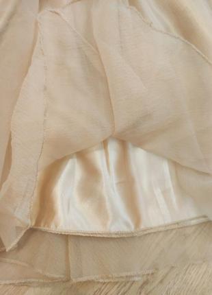 Пышная юбка,нарядная, красивая золотистого,песочного цвета2 фото