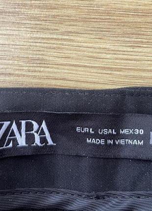 Шорти жіночі чорні короткі zara з оборками висока посадка4 фото