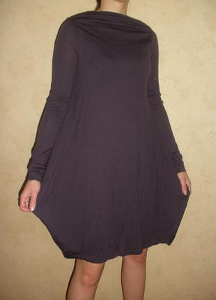 Приятного шерсть акрил трикотажа размашистое креативное платье sisley