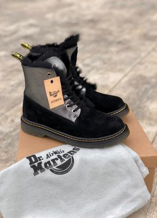 Женские ботинки dr. martens зима мех  | жіночі черевики хутро