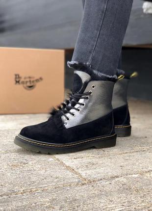 Женские ботинки dr. martens зима мех  | жіночі черевики хутро4 фото