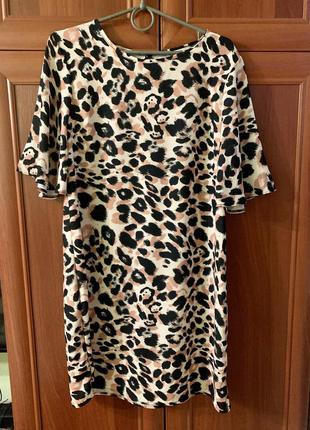 Плаття сукня принт анімалістичний леопард