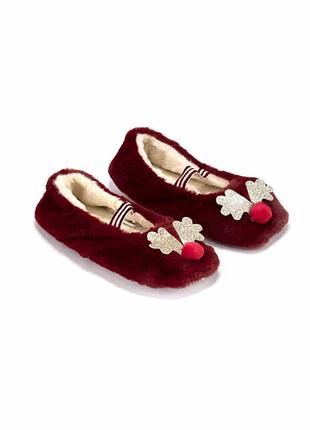 Новорічні тапочки lc waikiki для дівчинки , розмір 36-37