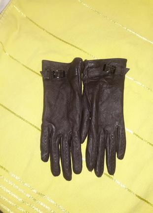 Розкішні рукавички з натуральної шкіри evergreen