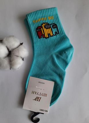 Шкарпетки в кольорах  дитячі among us шугуан преміум якість