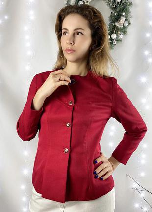 Червоний піджак, жакет в стилі шанель1 фото