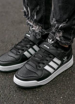 Adidas forum mid black, кросівки чоловічі адідас форум