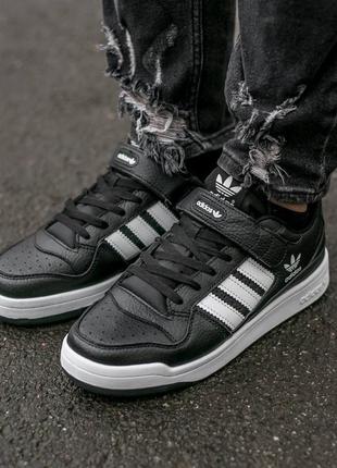 Adidas forum mid black, кроссовки мужские адидас форум