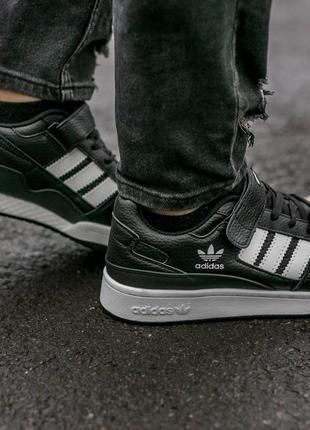 Adidas forum mid black, кроссовки мужские адидас форум3 фото