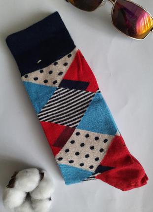 Шкарпетки чоловічі високі кольорові з принтом набір з 3 пар в подарунковій упаковці туреччина2 фото