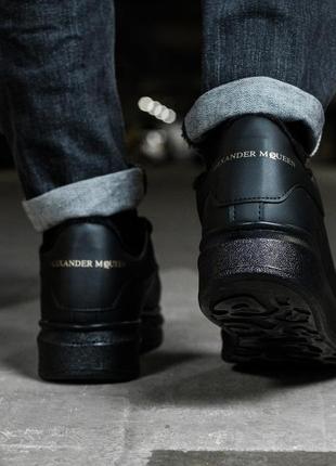 Зимние кеды, кроссовки на меху, чёрные | чоловічі кросівки зима5 фото