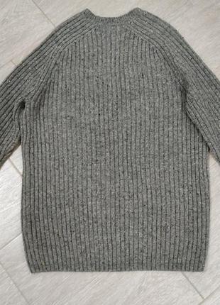 Теплий вовняний фактурний светр.сірий зимовий светр.asos.3 фото