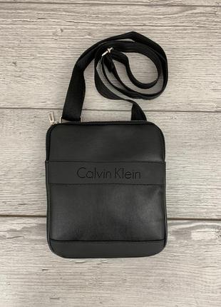 Мужская сумка через плечо calvin klein, вместительная барсетка, сумка черная кельвин кляйн