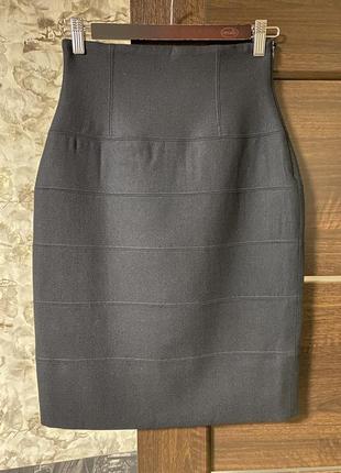 Роскошная шерстяная,бандажная юбка zara испания2 фото